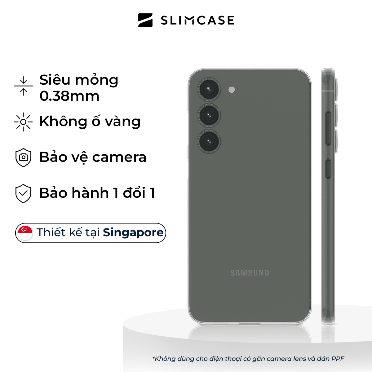 Ốp lưng Slimcase Classic Samsung Galaxy S23 Plus - Classic 2 / Trong Suốt Slimcase Vietnam