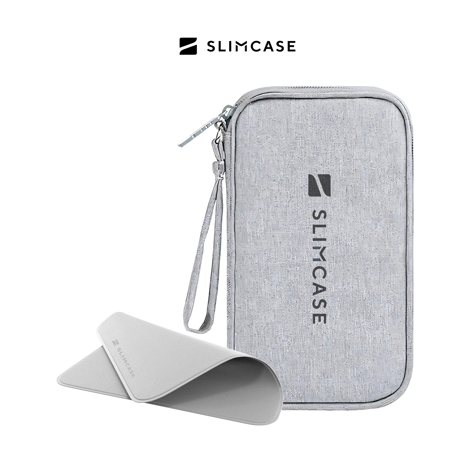 Combo 2 quà : Túi đựng phụ kiện điện tử và khăn lau điện tử