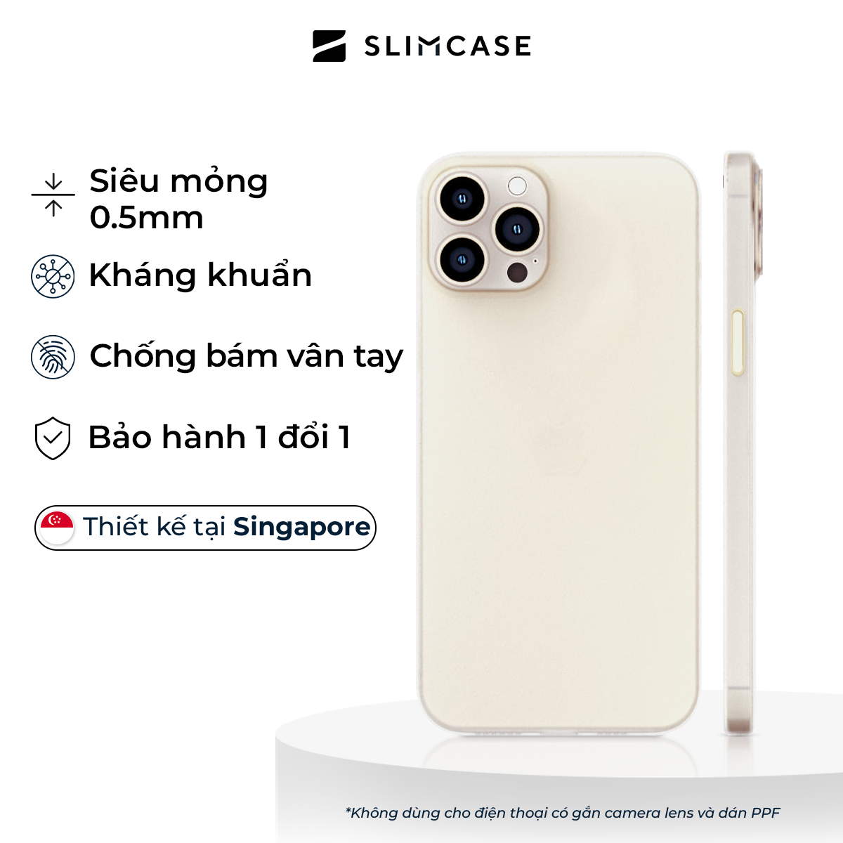Ốp lưng Slimcase iPhone 13 Pro Max - Unique / Trong suốt MagSafe Slimcase Vietnam