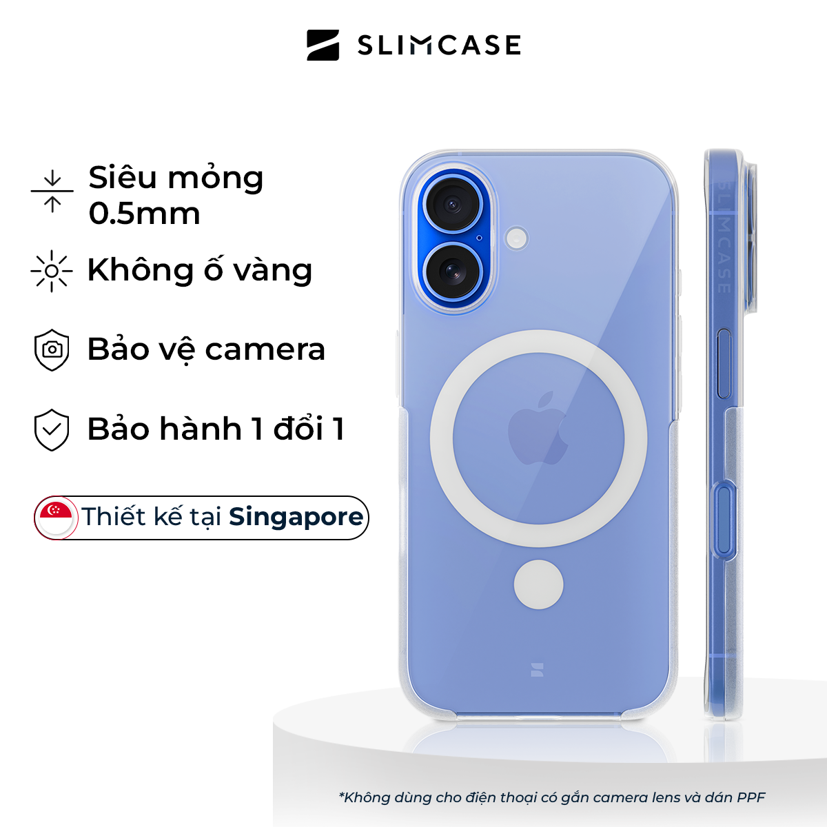 Ốp lưng Slimcase iPhone 16 - Unique 3 / Trong suốt MagSafe Slimcase Vietnam