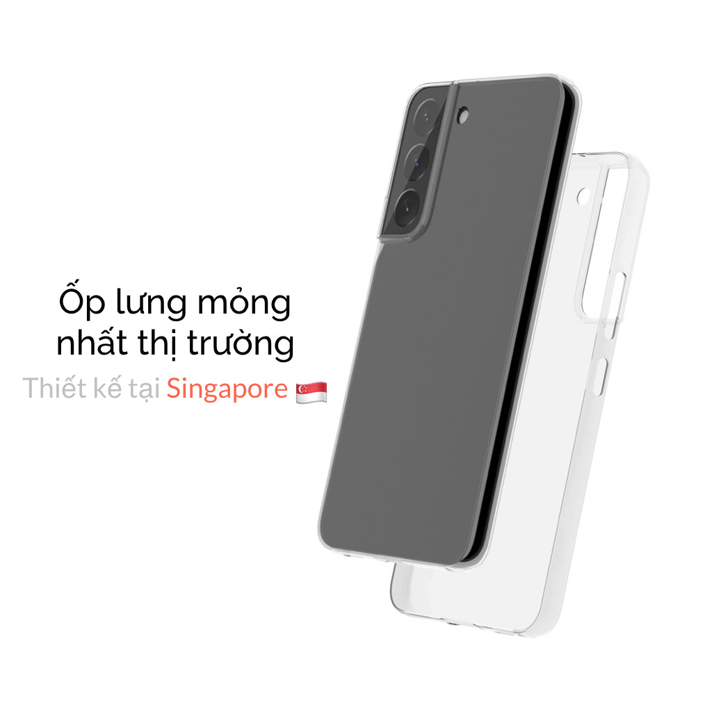Ốp Lưng Slimcase cho Samsung Galaxy S22 - Classic - Trong suốt - Slimcase Vietnam