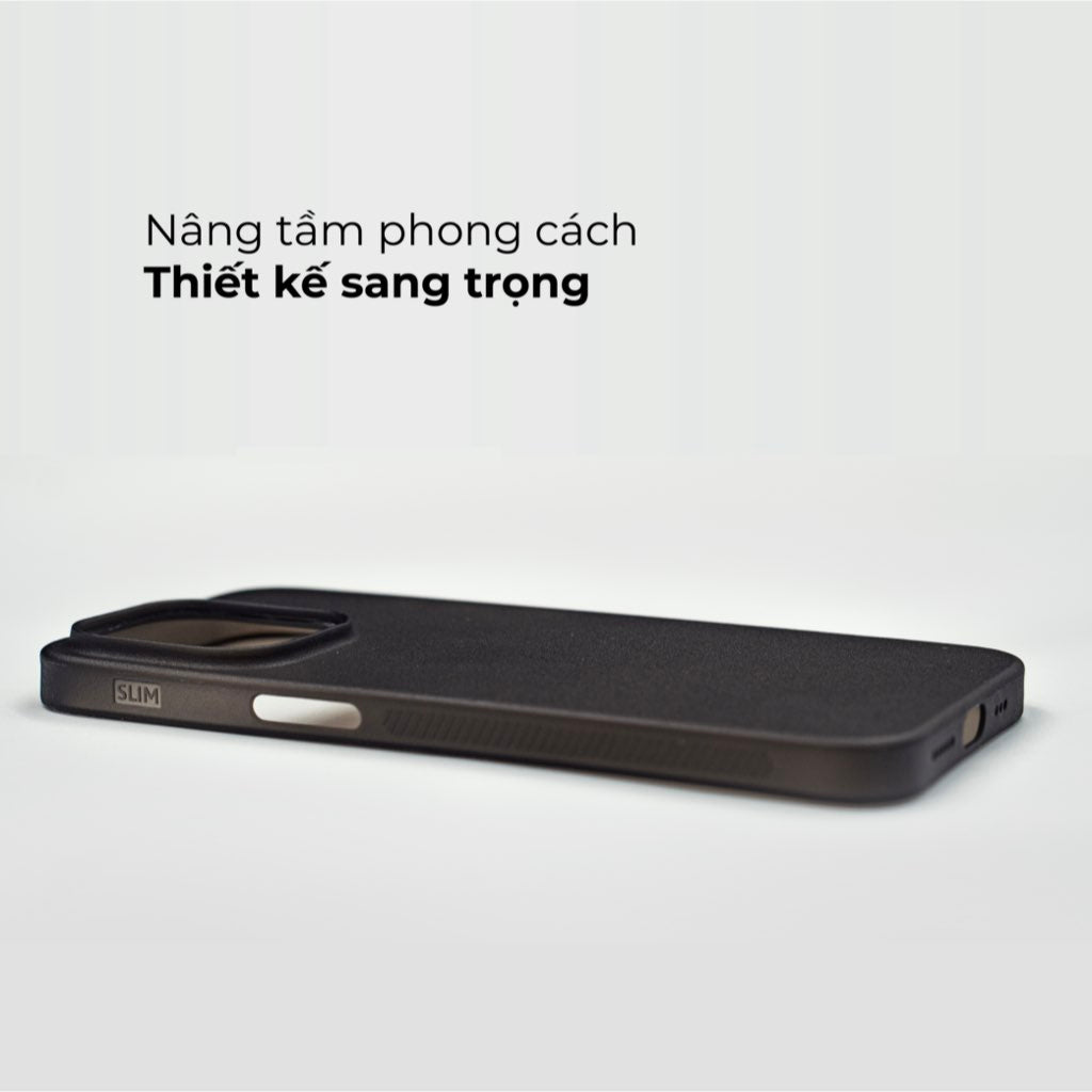 Ốp Lưng Slimcase cho iPhone 13 Pro - Pro - Nhám Đen - Slimcase Vietnam