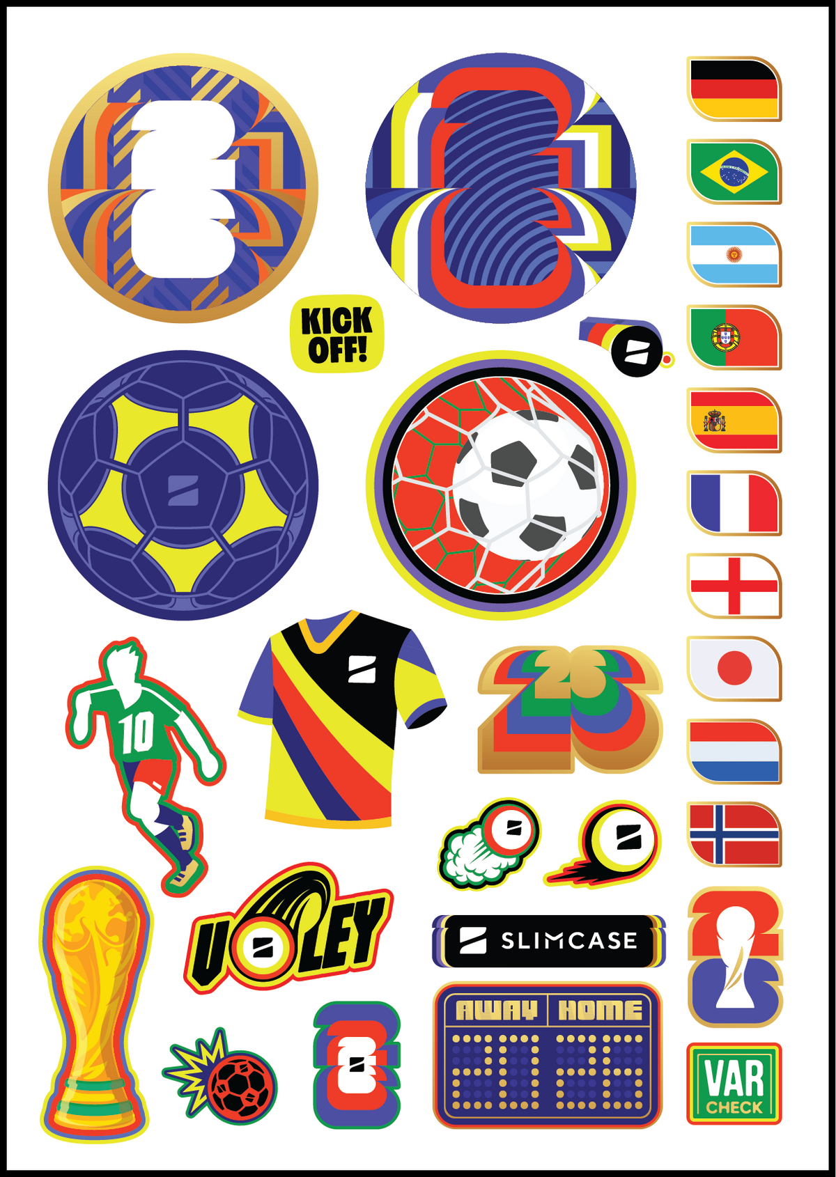 Bộ Sticker Slimcase - Sticker World Cup Slimcase Vietnam