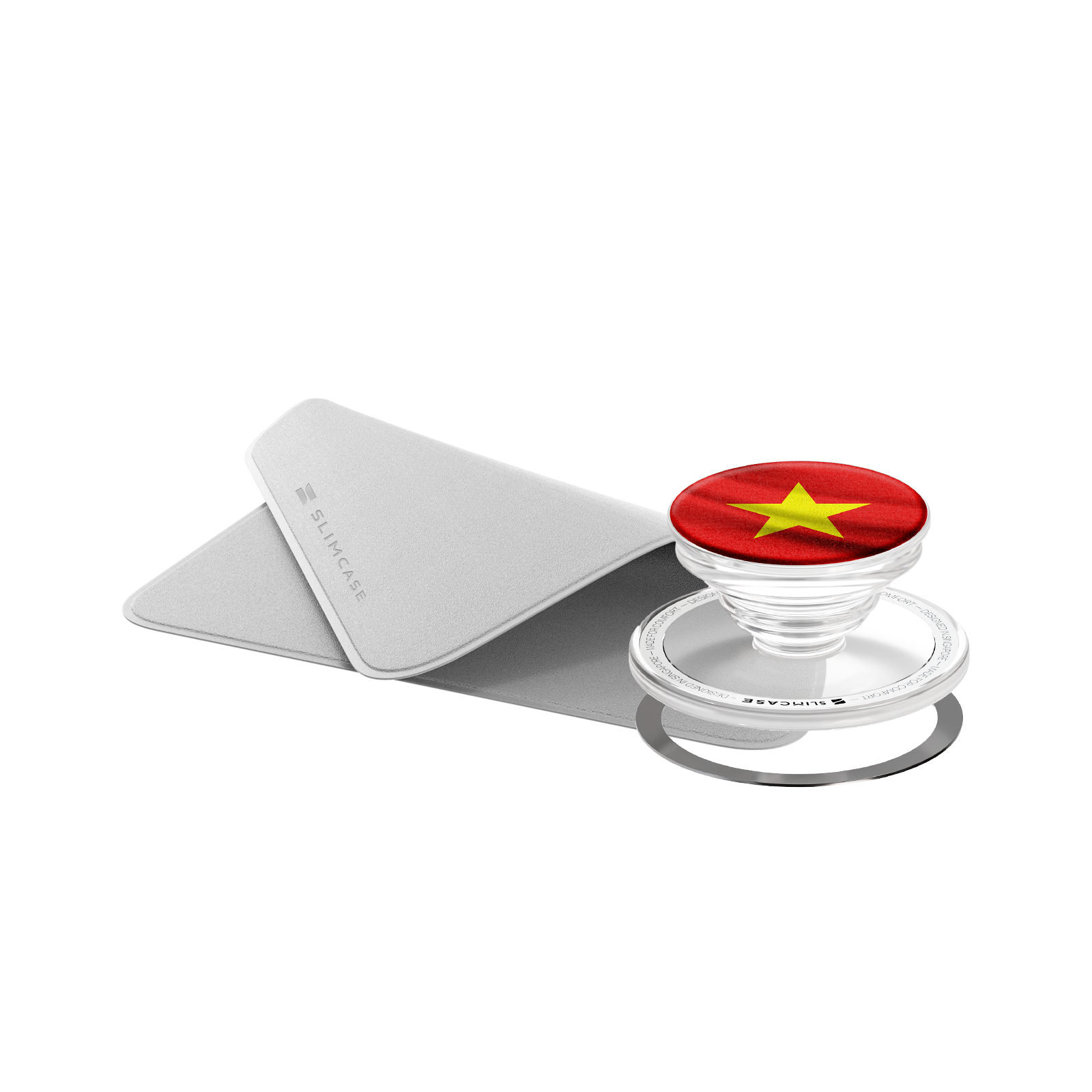Combo 2 quà : Giá đỡ điện từ gấp gọn và khăn lau điện tử